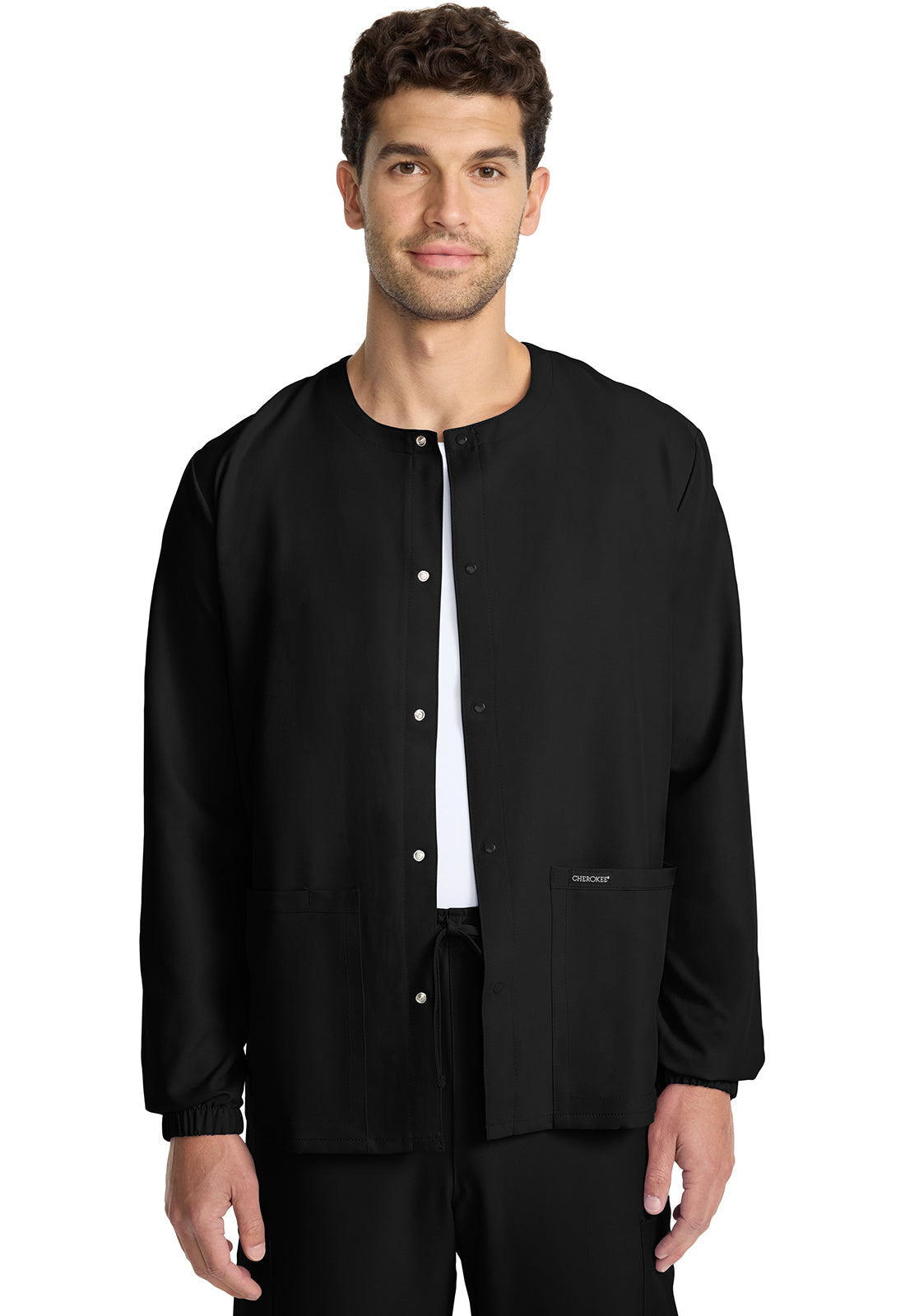 Cherokee Unisex Snap Front Warm Up Jacket