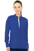MedCouture Zip Front Warm-Up With Shoulder Yokes